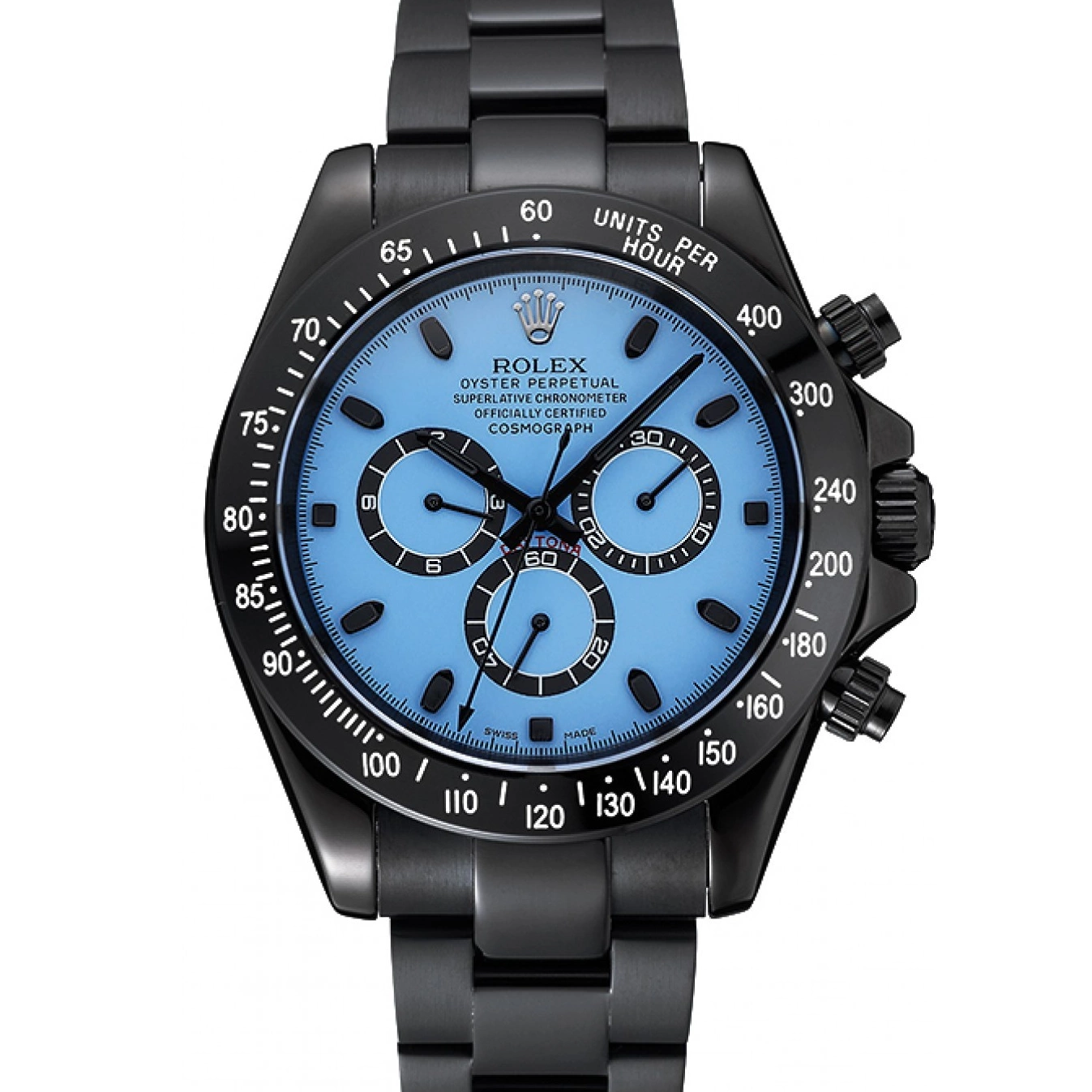 Aaa replica watch Stainless 1454250 Rolex Dial Black And And Black Bracelet Case Steel Blue Cosmograph Daytona 0622